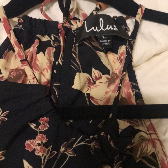 Feel the Music Navy Blue Floral Print Maxi Dress - Picture 4 of 4